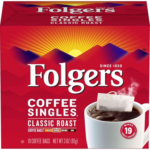 FOLGERS CLASSIC ROAST SINGLES 19 COUNT