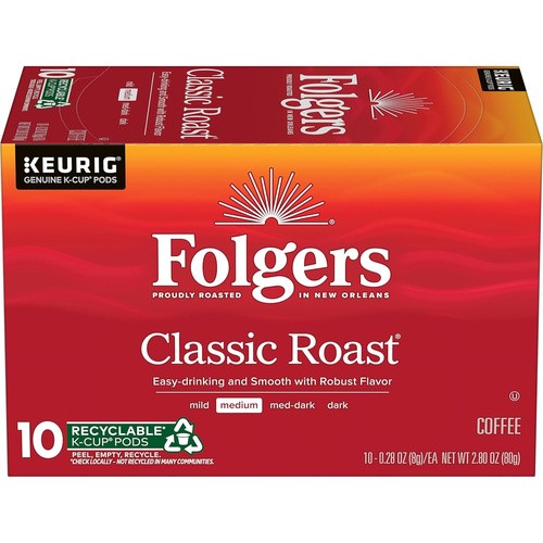 FOLGERS CLASSIC ROAST KCUP 10 COUNT