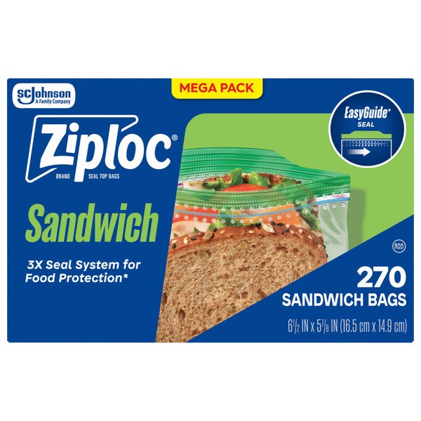 ZIPLOC SANDWICH BAG 40 COUNT