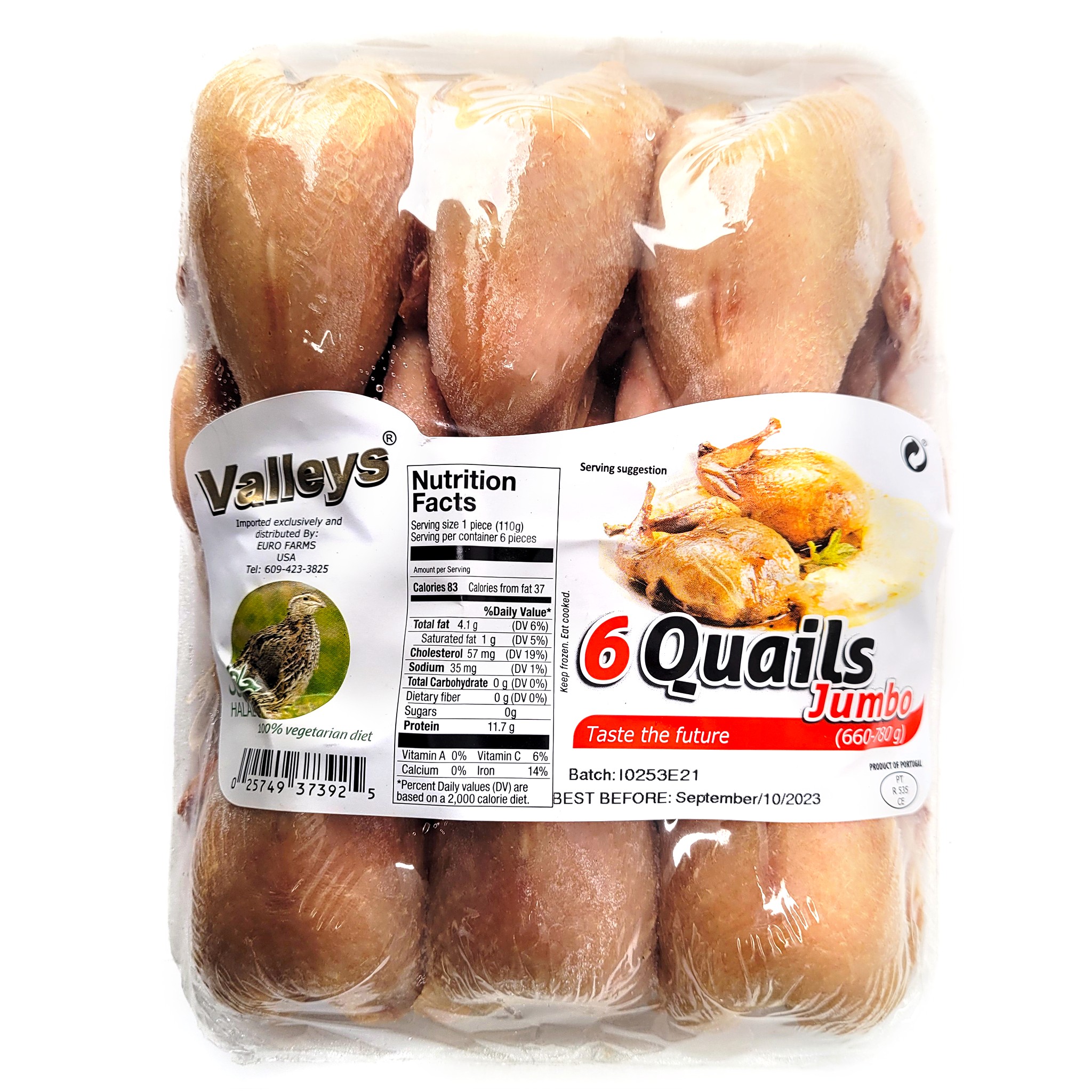 VALEYS QUAILS HALAL 6 Each