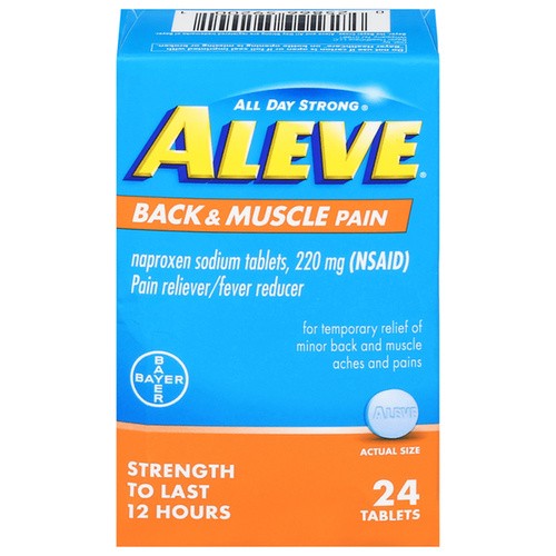 ALEVE PAIN BACK  MUSCLE PAIN 24 COUNT