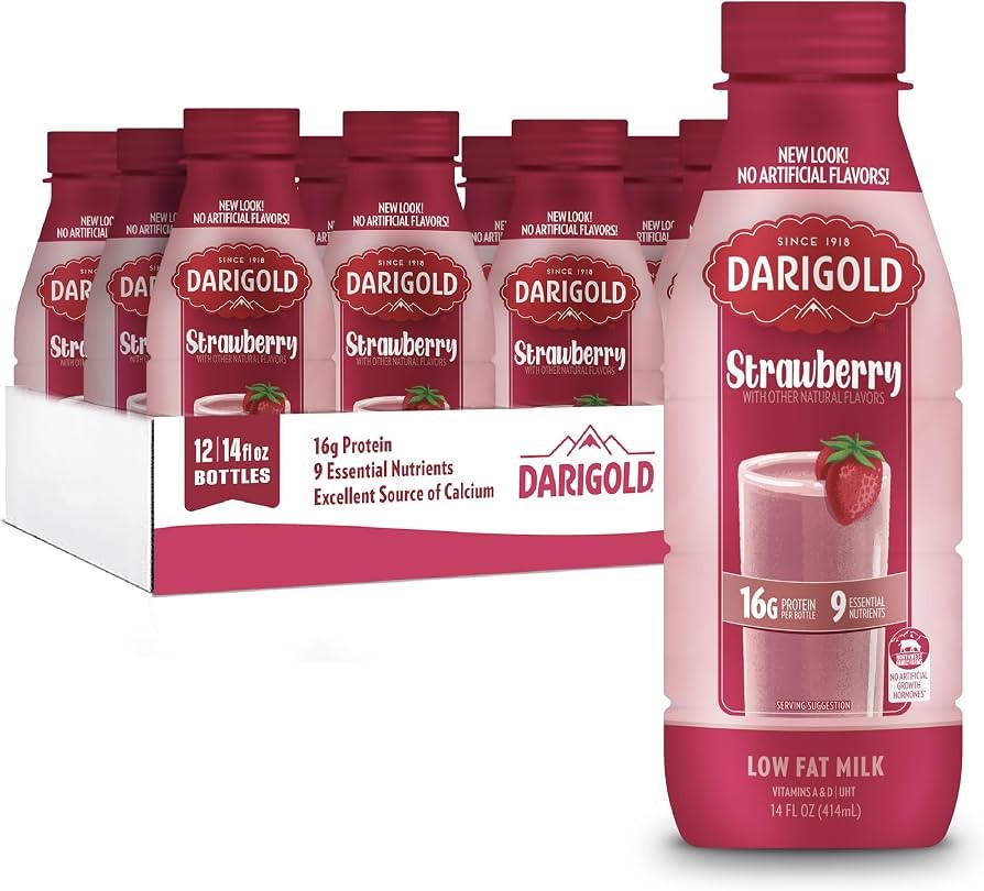 Darigold Strawberry Milk Low Fat UHT 14 OZ