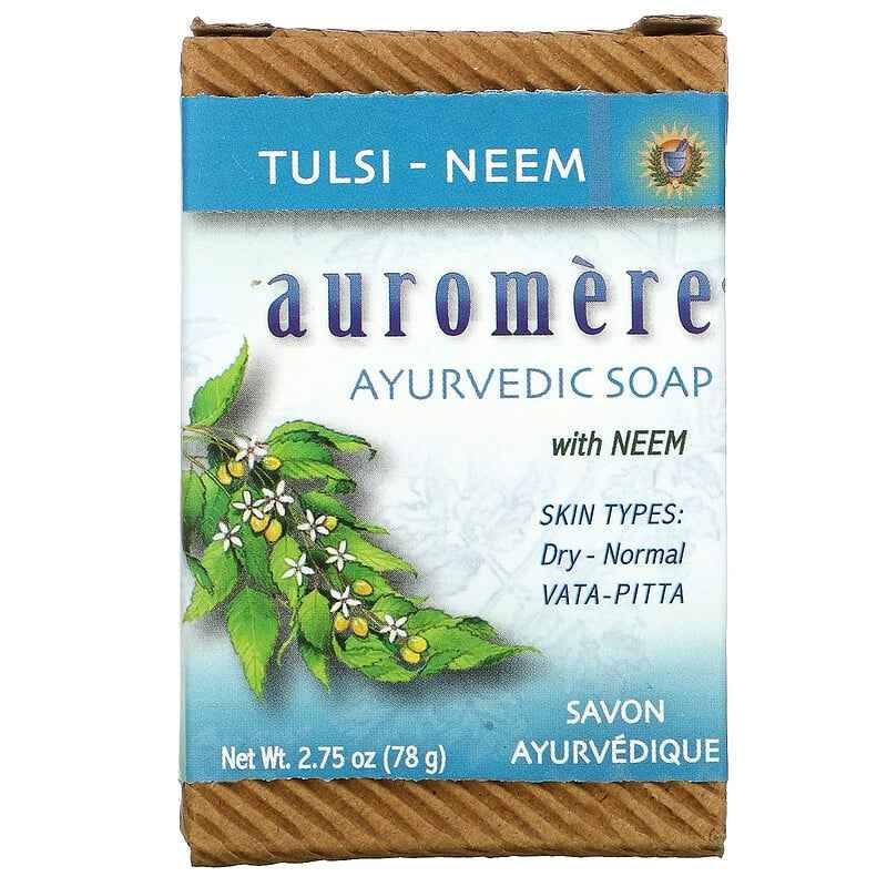 Auromer Tulsi Neem Ayurvedic Bar Soap 2.75 OZ