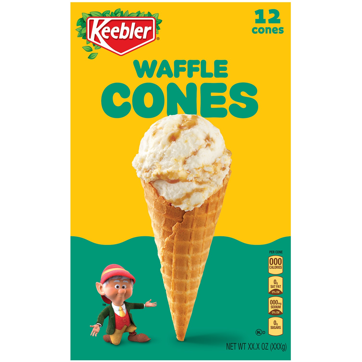KEEBLER WAFFLE CONES 12 COUNT