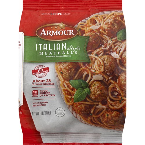 ARMOUR ITALIAN MEATBALLS 14 OZ