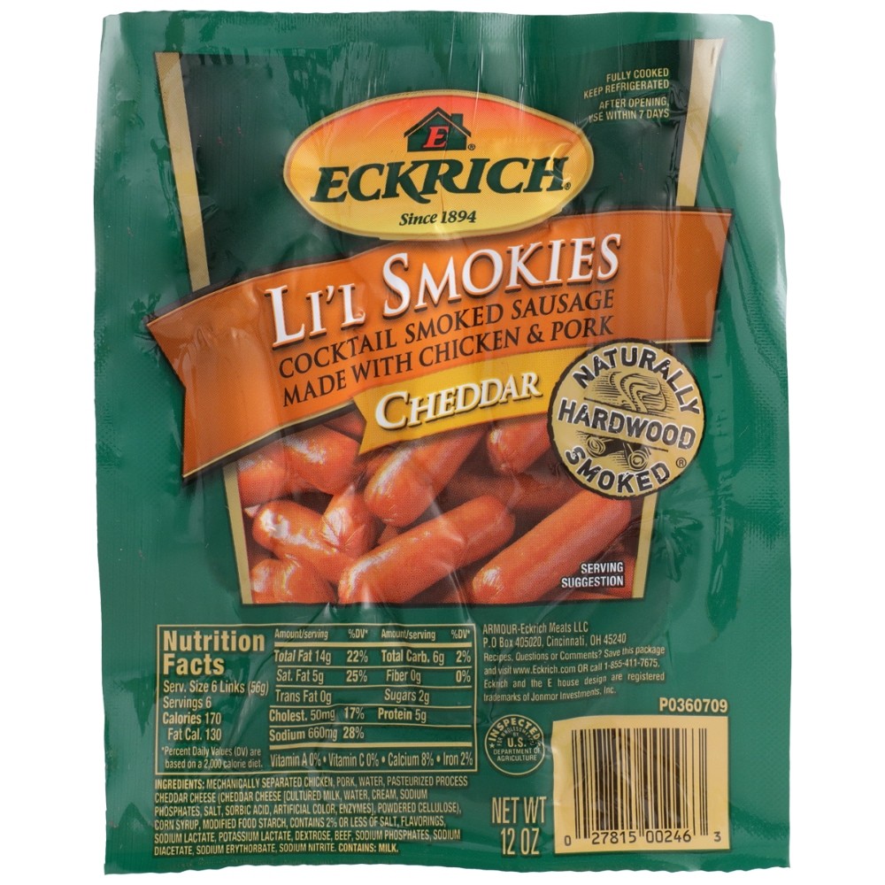ECKRICH CHEDDAR LIL SMOKIES              1 OZ