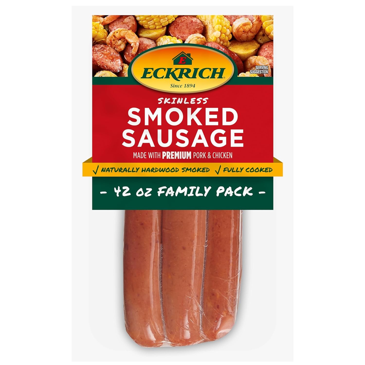 ECKRICH SMOKEDSAUSAGE SKINLESS           1 OZ