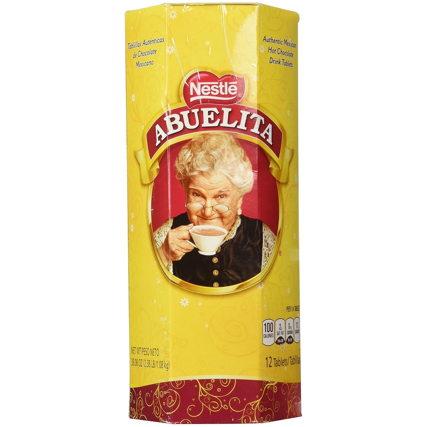 NESTLE ABUELITA CHOCOLATE 12 TABLETS 38 OZ