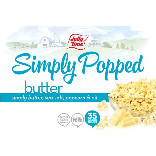 JOLLY TIME SIMPLY POP BUTTER SEASALT 9 OZ