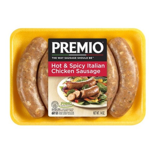 PREMIO HOT %26SPICY ITILIAN CHIC SAUSAGE 14 OZ