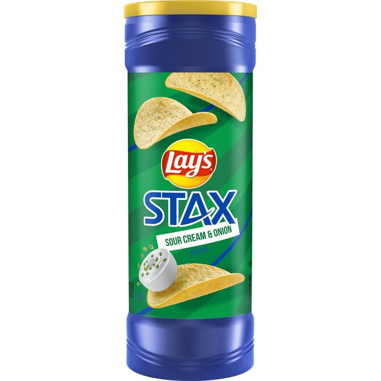 LAYS STAX SOUR CREAM & ONION 5.5 OZ