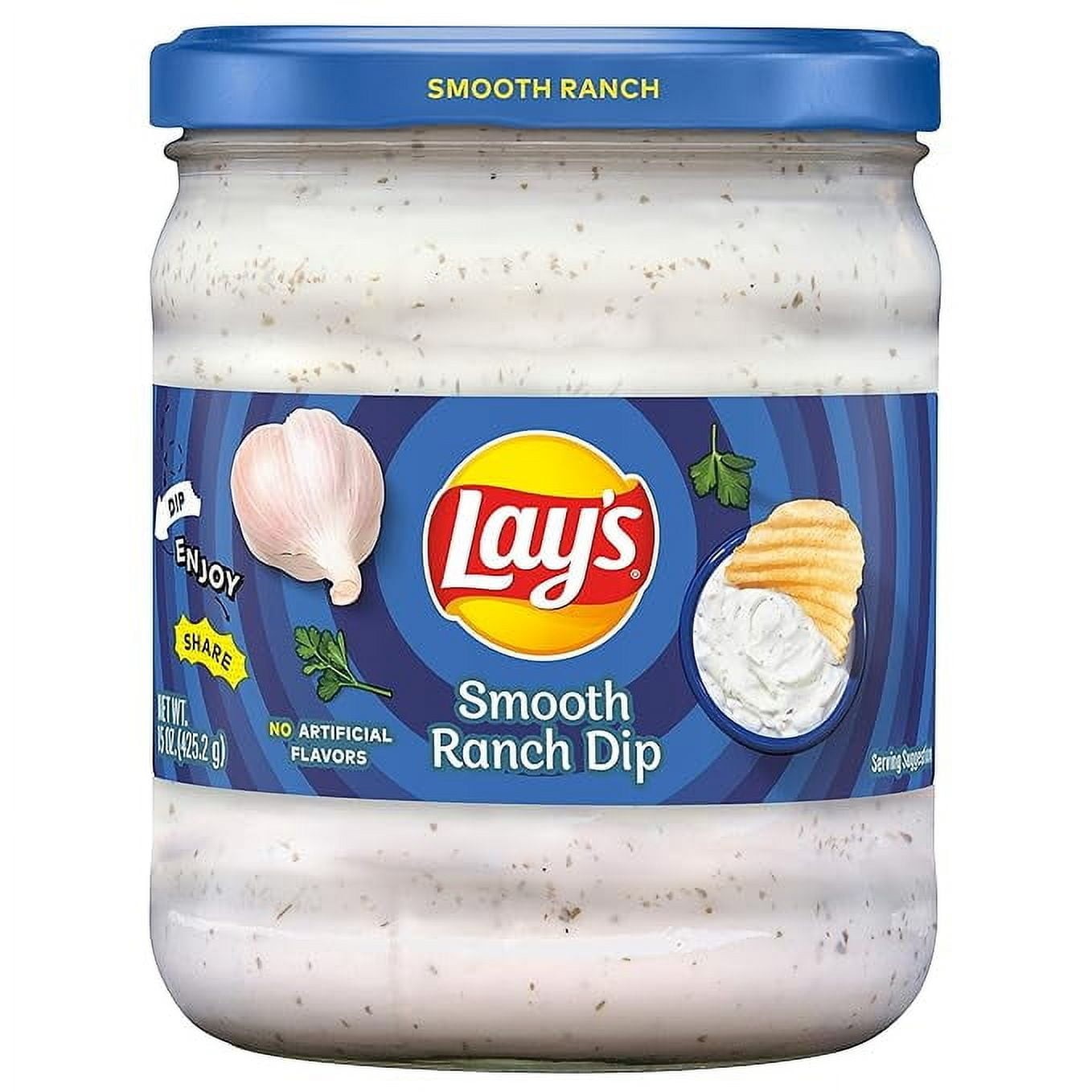 LAYS SMOOTH RANCH DIP 15 OZ