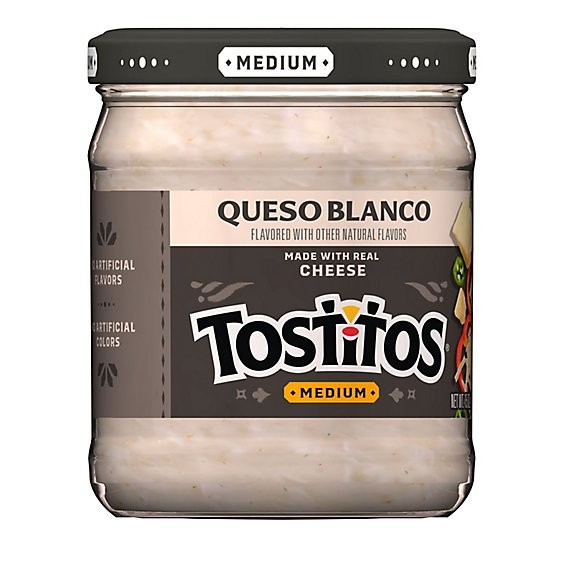 TOSTITOS QUESO MEDIUM 15 OZ