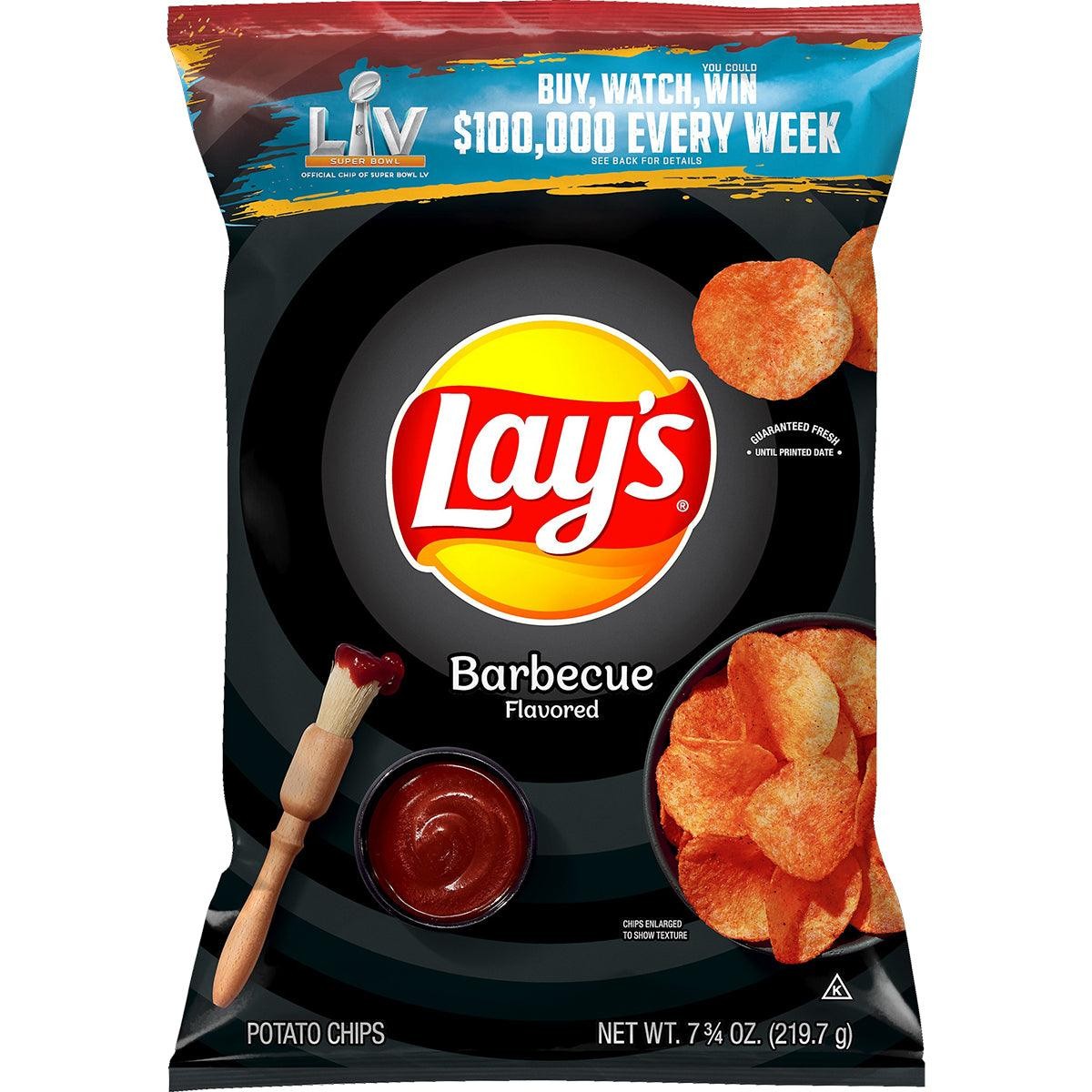 LAYS BBQ FLAVORED POTATO CHIPS 219.7 GM