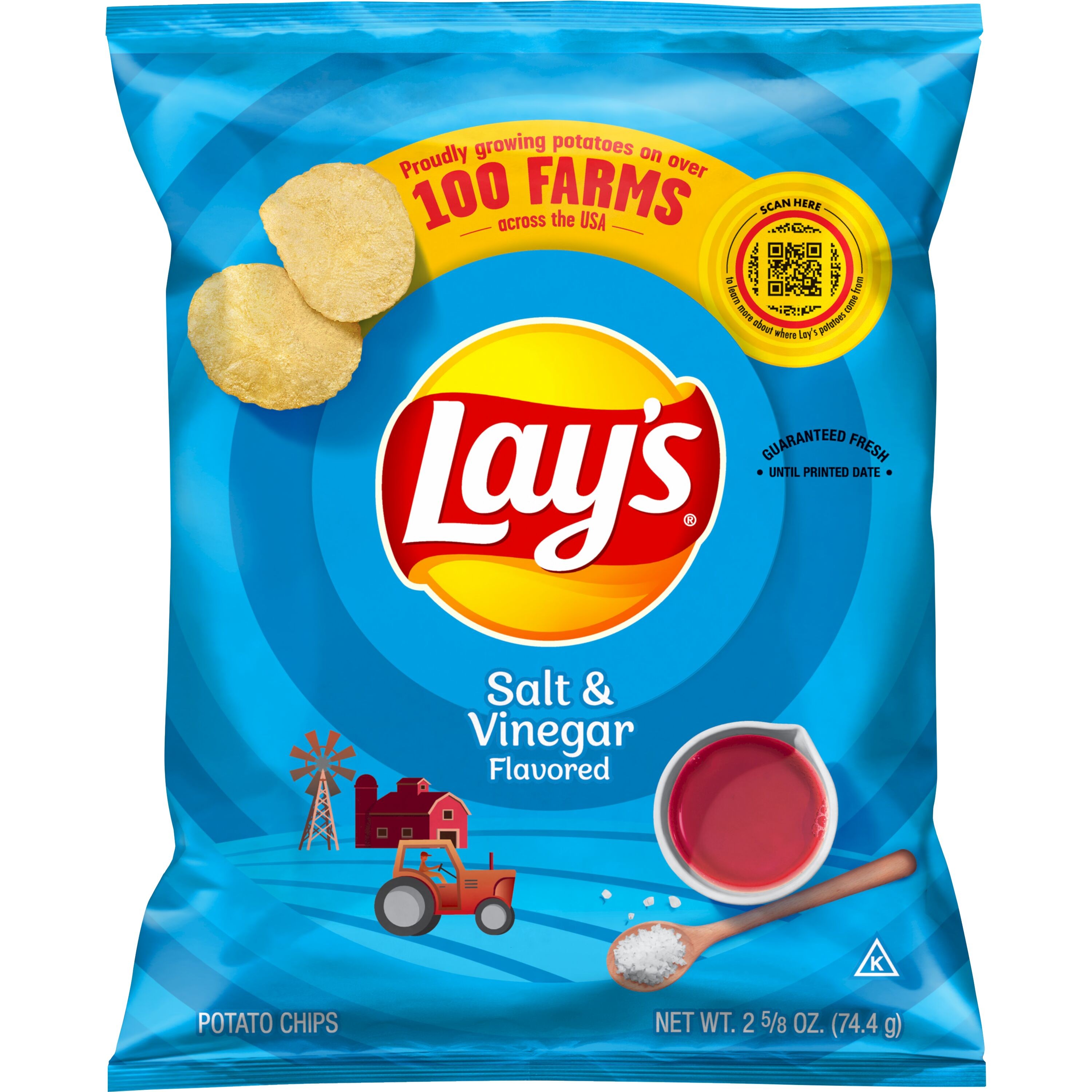 Lays Salt & Vinegar 74.4 GM
