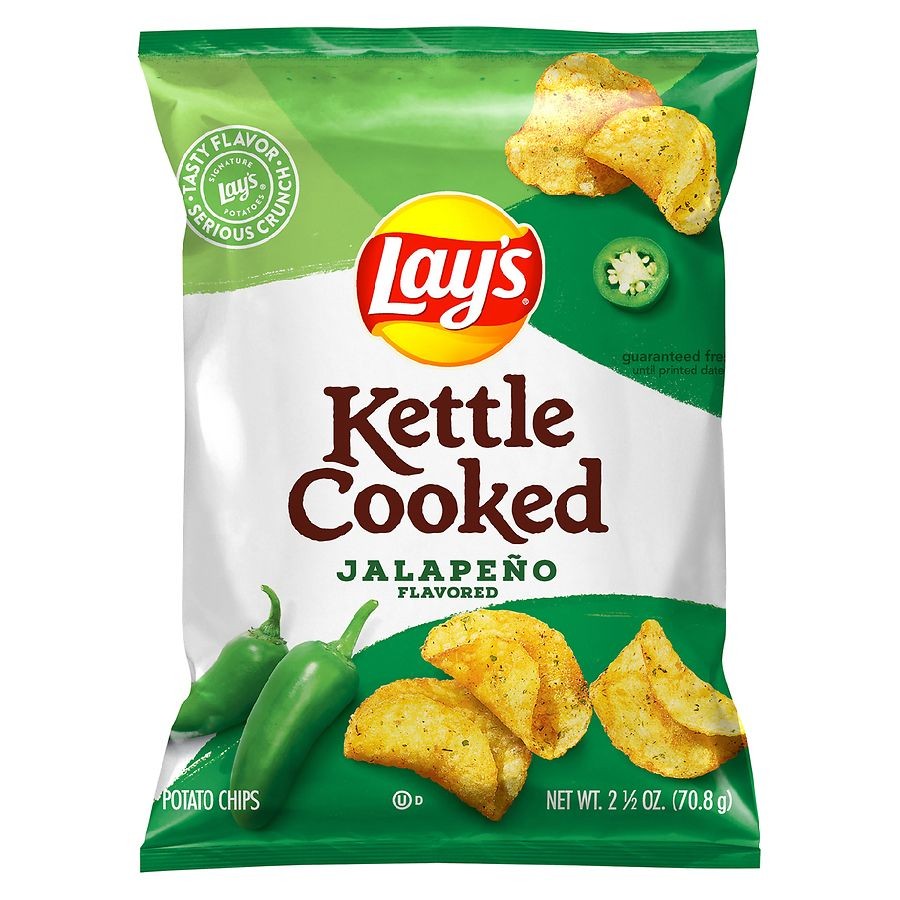 LAYS KETTLE COOKED POTATO CHIPS JALAPENO 70.8 GM