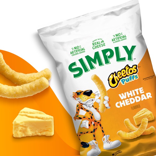 SIMPLY CHEETOS PUFFS WHITE CHEDDAR CHEESE 70.8 GM