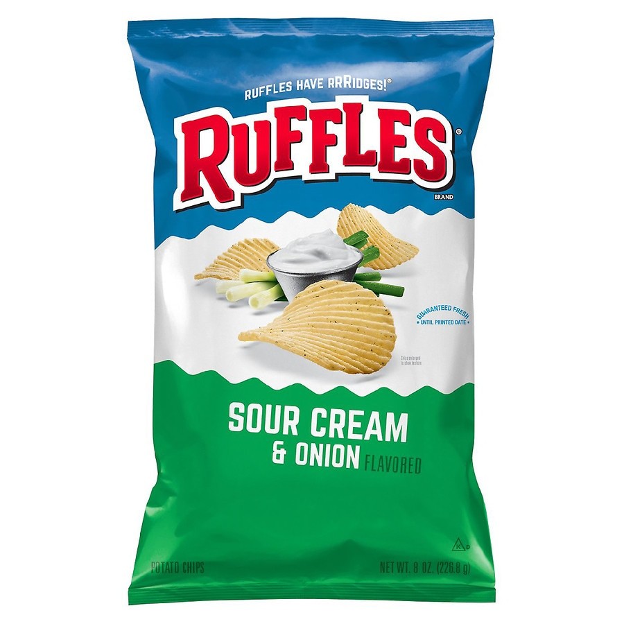 RUFFLES SOUR CREAM & ONION CHIPS 226.8 GM