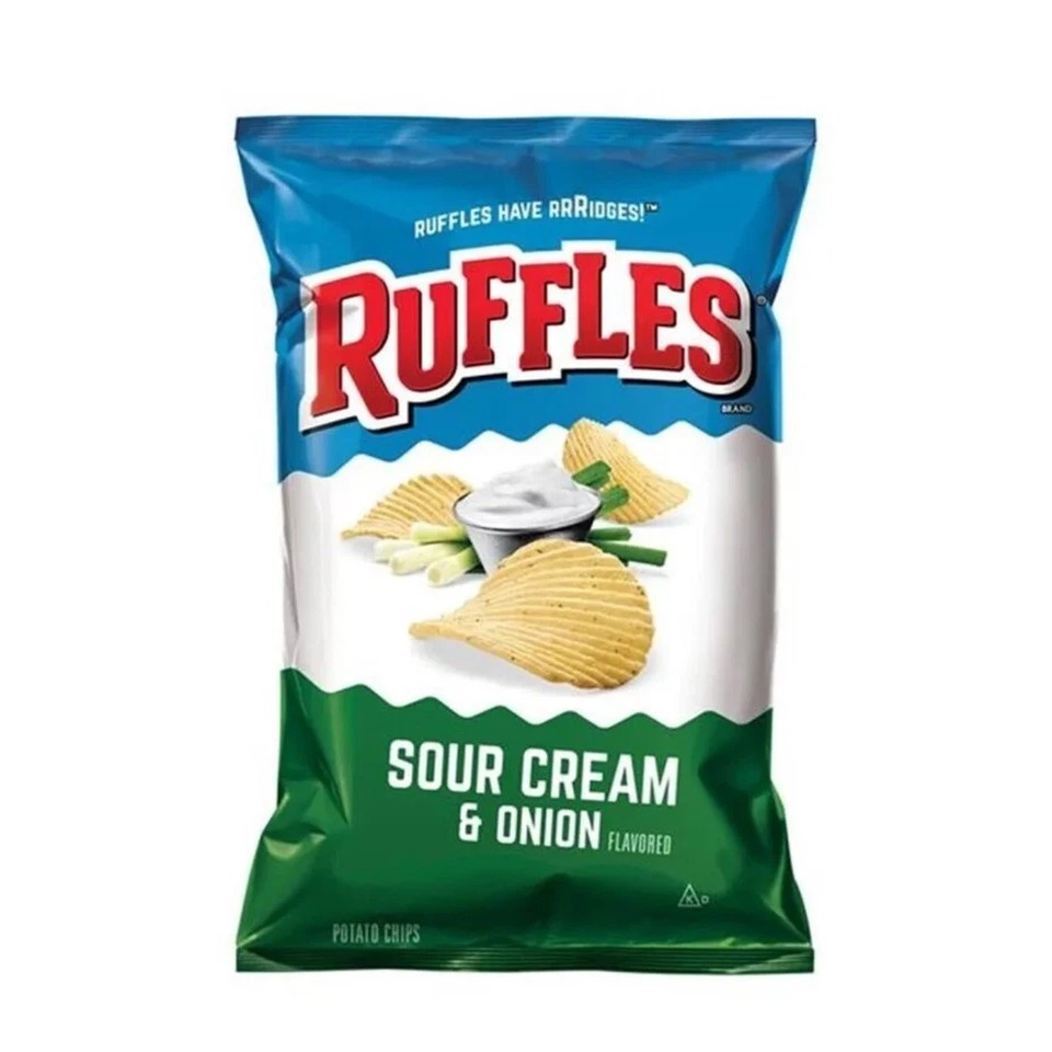Ruffles Sour Cream & Onion Chips 226.8 Gm