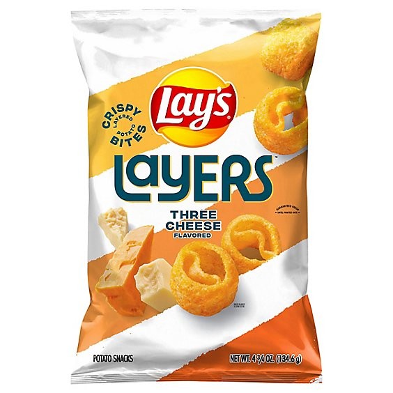 LAYS LAYERS THREE CHEESE FLAVORED 49.6 GM