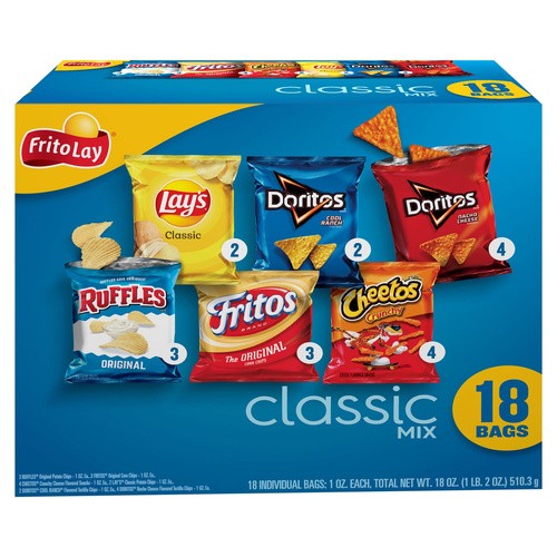 FRITO LAY VARIETY PACK CLASSIC MIX 18 OZ