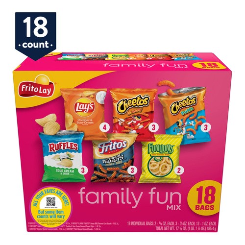 FRITO LAY VARIETY PACK FAMILY FUN MX 18 COUNT