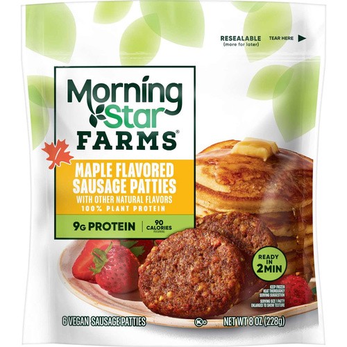 MORN MAPLE SAUS PATTIES 8 OZ