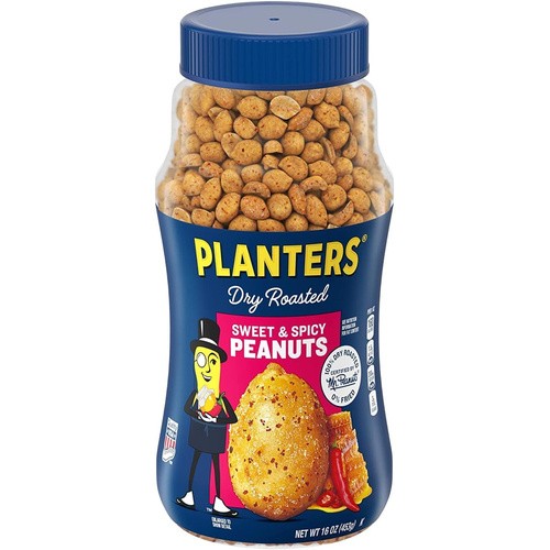 PLANTERS SWEET&SPICY DRY RSTD PEANUT 16 OZ