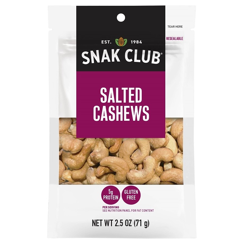 Salted Cashews 2.5 Oz