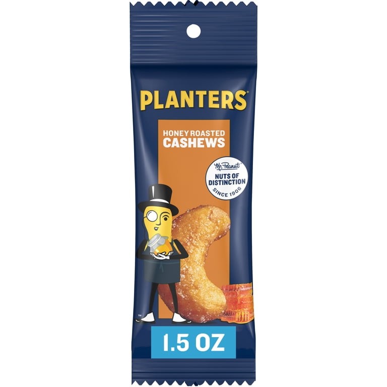 PLANTERS CASHEWS HONEY ROASTED 1.5 OZ