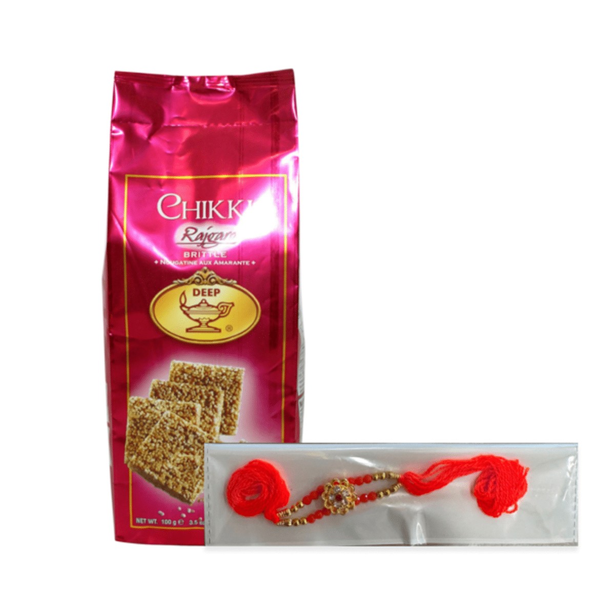 Single Rakhi For Brother Combo Pack “ Rajgira Chikki 1 EACH