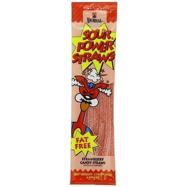 Sour Power Strawberry Straws 1 Pack