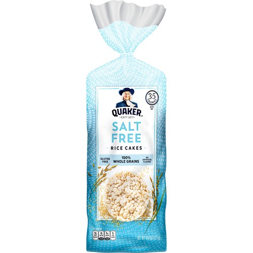 QUAKER SALT FREE RICE CAKEX 4.5 OZ