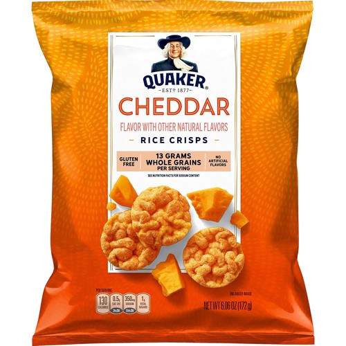 QUAKER POP CHEDDAR CRISPS 6.06 OZ
