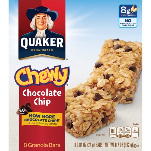 QUAKER CHEWY CHOC CHIP 6.7 OZ