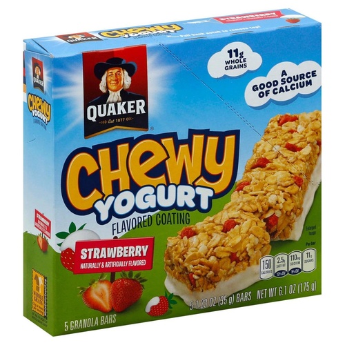 QUAKER STRAWBERRY YOGURT CHEWY 5 CT.     1 OZ