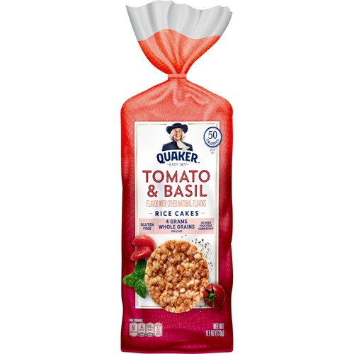 QUAKER TOMATO & BASIL RICE CAKES 6.1 OZ