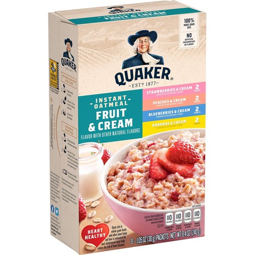 QUAKER INSTANT OATMEAL FRUIT&CRM 8 COUNT