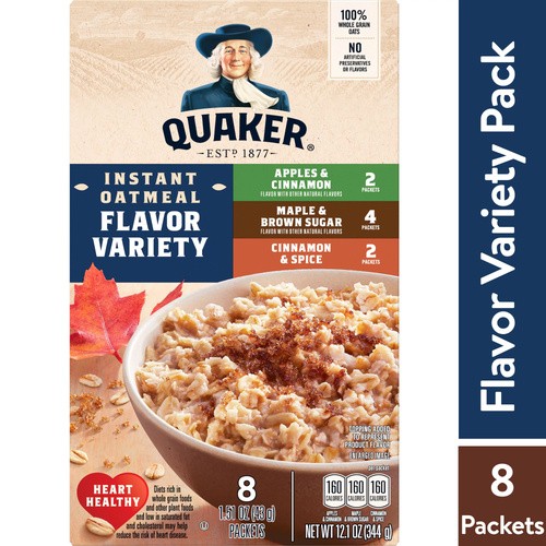 QUAKER INSTANT OATMEAL VARIETY 8 COUNT