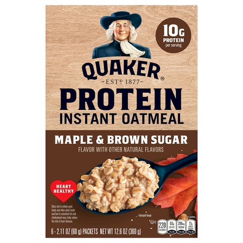 QUAKER OATMEAL MAPLE & BRWN SGR PROT     1 OZ