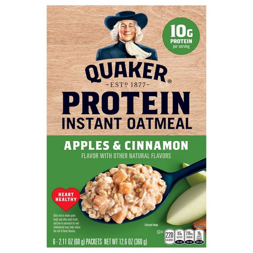 QUAKER OATMEAL APPLS & CIN PROTEIN       1 OZ