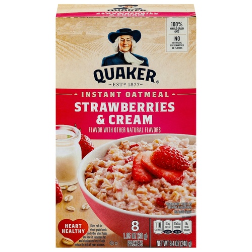 QUAKER INSTANT OATMEAL SRTW&CREDMILL     8 COUNT