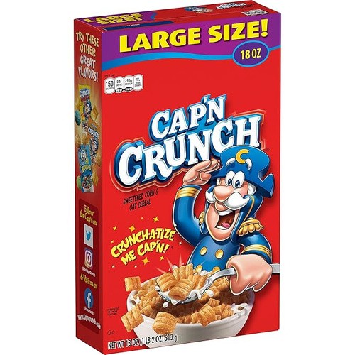 QUAKER CAPN CRUNCH 18 OZ