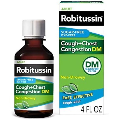 Robitussin Adult Cough+ Chest Congestion D M Liquid 4 Floz