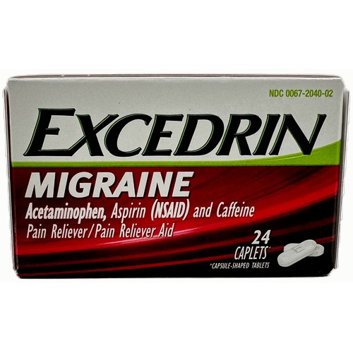 EXCEDRIN CAPLET MGRA 24 COUNT