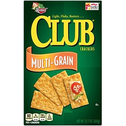 KEEBLER CLUB MULTIGRAIN CRACKERS 12.7 OZ