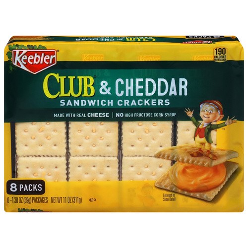 KEEBLER CLUB CHD SW CRACKER              8 COUNT