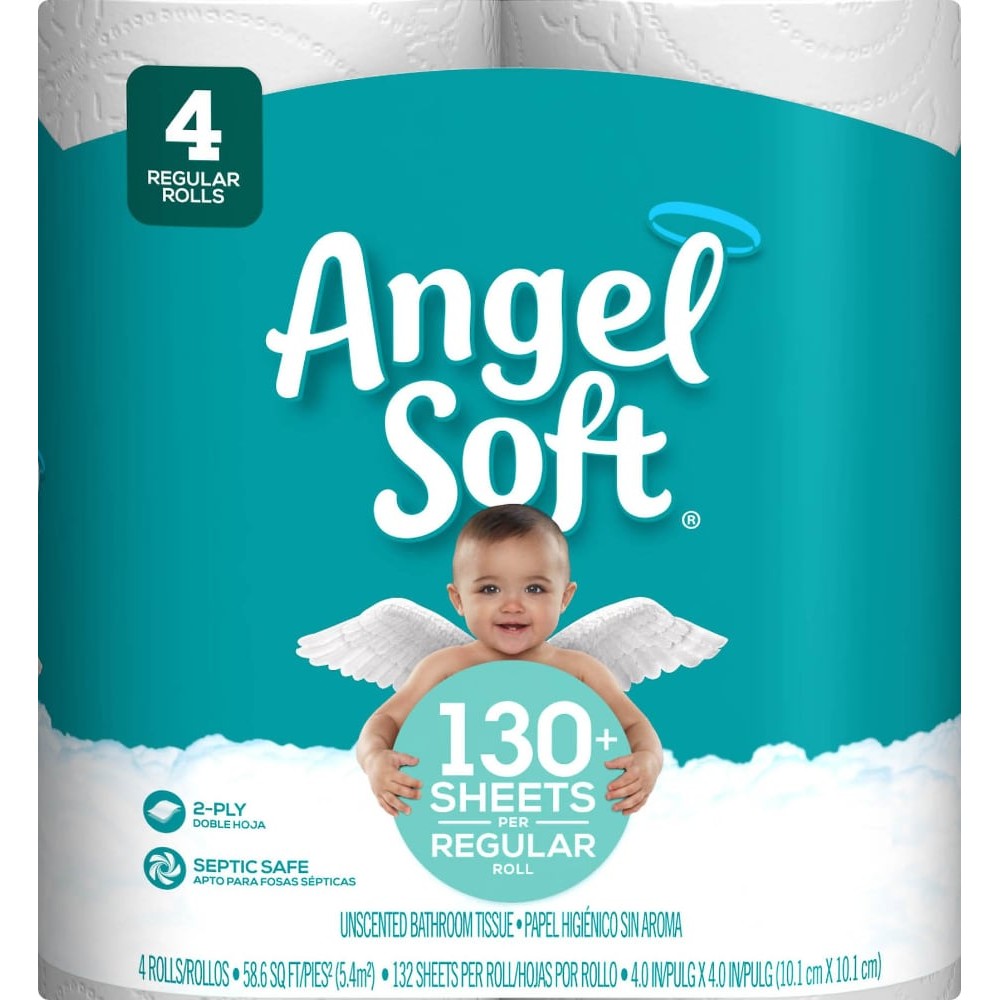 Angle Soft Regular Bath Rolls 4 ROLLS