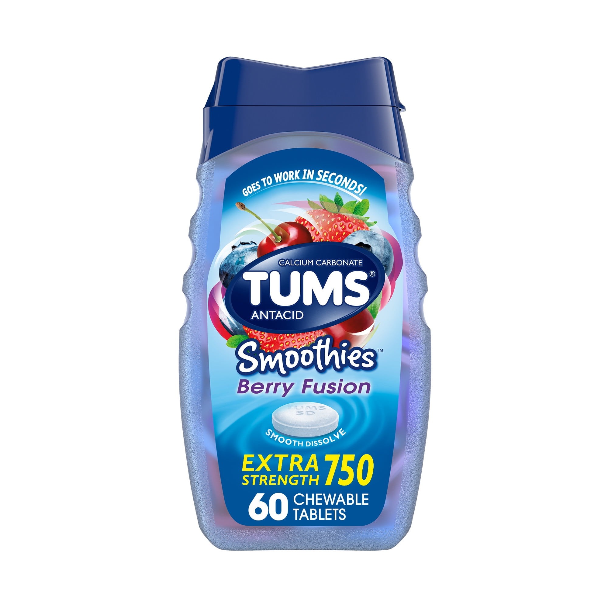 TUMS SMOOTHIES BERRY 60 COUNT