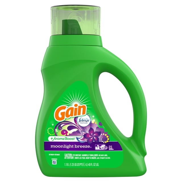 Gain Febreze Freshness + Aroma Boost Moonlight Breeze Laundry Liquid Soap 25 FLOZ